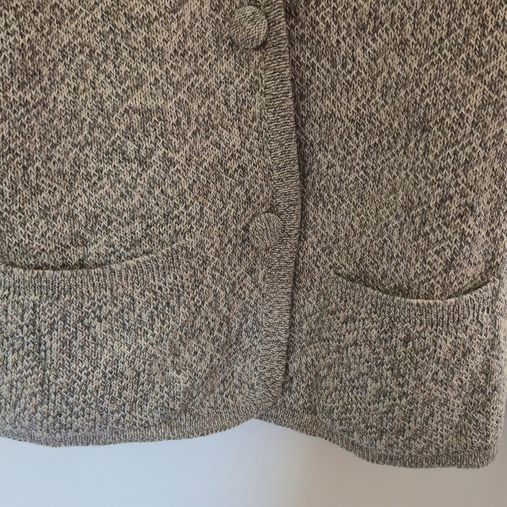 Peruvian Link Size M Alpaca Knit Blazer Jacket Gray Heather Cardigan Sweater - Picture 5 of 9